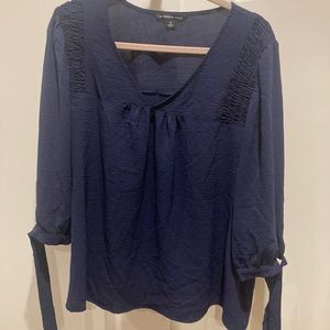 Zac & Rachel Women’s 1x Navy Blue Blouse